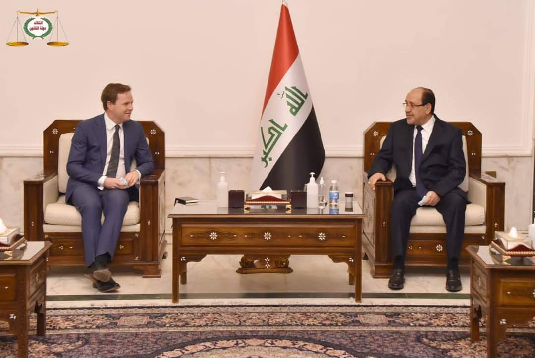زعيم ائتلاف دولة القانون السيد نوري المالكي يستقبل سفير المملكة المتحدة لدى العراق
