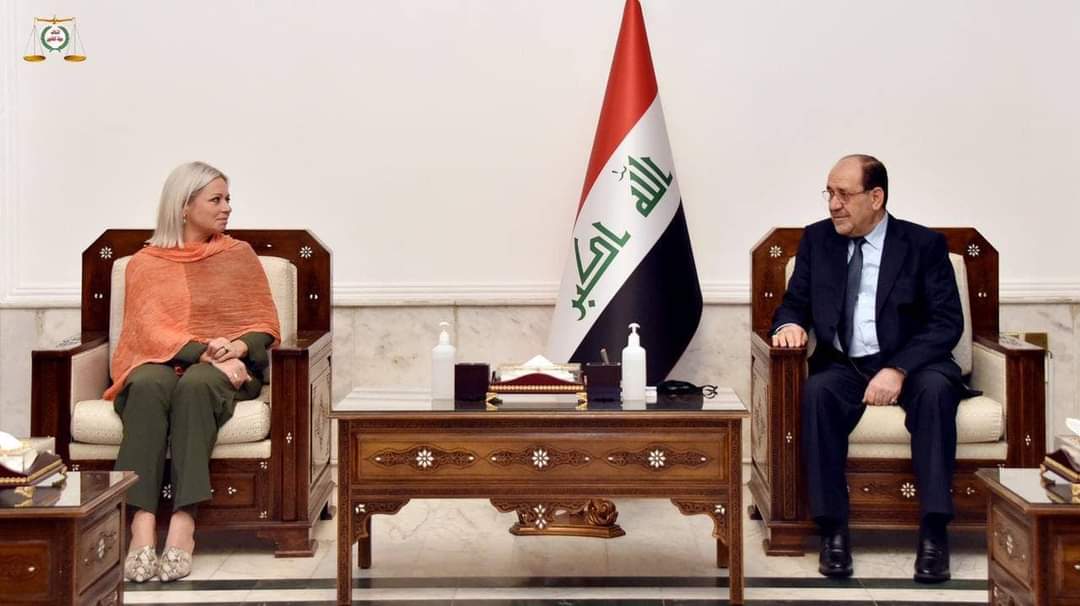 رئيس ائتلاف دولة القانون السيد نوري المالكي يستقبل  ممثلة الامين العام للامم المتحدة في العراق